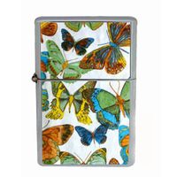 1960s Or 70s Mod Butterflies 1 Wind Proof Dual Torch Refillable Lighter D-304