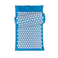 SuBoZhuLiuJ Acupressure Mat Pillow Massage Meditation Yoga Mat & Pillow Set Back Neck Stress Reliever- Sky Blue