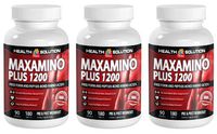 Lysine Supplement - MAXAMINO Plus 1200 - Increase Serotonin Levels (3 Bottles)