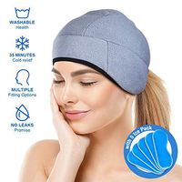 Headache ice hat，The Relief Migraine ice hat for Migraine Headaches and Tension Relief,Adjustable, Blue, Comfortable, Long Cool with Five Ice Packs