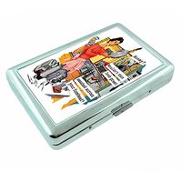 Perfection In Style Metal Silver Cigarette Case Vintage Housewife Design 004