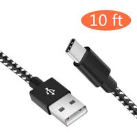 USB to USB C Cable 10ft, Lehooo Long USB Type C Fast Charging Cord Compatible with iPad Pro 2018, Samsung Galaxy S10 S9 S8 Plus,Pixel XL 3,Nintendo Switch, 3 Meters/Black
