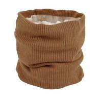 Theoylos Women's Scarf Winter Warm Neck Scarf Ladies Plus Velvet Knit Scarf Warm Cotton Scarves Collar Bandanas Coffee