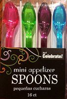 Way to Celebrate 4" Mini Appetizer Spoons, 16 count, Assorted Colors