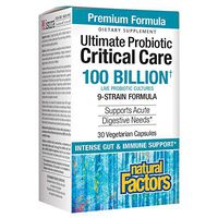 Natural Factors, Ultimate Probiotic Critical Care, Supplement to Support Digestive Health, 100 Billion CFU, 30 Capsules (30 Servings)