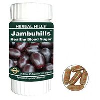 Herbal Hills Syzygium cumini Jambu Beej Capsules 60 Capsules Organic Jamun Beej