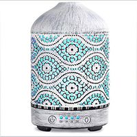 CWH&WEN 3D Glass Essential Oil,Essential Oil Diffuser, 100Ml Cool Mist Humidifier, Aromatherapy Cool Mist Aroma,Humidifier with Diffuse and 7 Color Changed LED