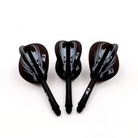 CUESOUL Integrated Dart Shaft and Flights-Black Pear Shape Dart Flight