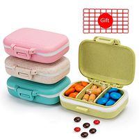 4PCS Pill Cases 3 Removable Compartments Pill Box Organizer Medicine Travel Pill Case for Pocket or Purse Daily Pill Box (4PCS Pill Cases 3 Removable Compartments)
