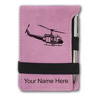 Mini Notepad, Military Helicopter 2, Personalized Engraving Included (Pink)