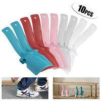 Alyster Alyster Lazy Shoe Helper Portable Shoe Lifting Helper Handled Shoe Horn Fits for All Shoes 10PCS (5 Colors, 10 PCS)