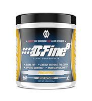 Musclewerks D-Fine8 - Fat Burner Thermogenic, Pre Workout Powder, Appetite Suppressant, Energy & Weight Loss Supplement for Men & Women - 60 Servings Vegan Friendly (Pineapple)