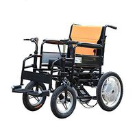 LS Electric Wheelchair, Elderly Disabled Wheelchair, Foldable Portable Care 4-Wheel Double Motor Electric Scooter, Load Capacity 100kg (Color : Lithium Battery 10A)