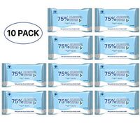 Disinfectant Wipes, 75% Alcohol Wet Wipes Cleaning Wet Wipes (1 Pack/10 Wipes,7.08"X5.5") Antiseptic Sterilization Wipes Daily Disinfecting Use for Hand Home House (10 Pack)