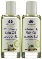 Derma E Natural Body Care 14,000 IU Vitamin E Oil for Dry, Rough Skin - 2 oz - 2 pk