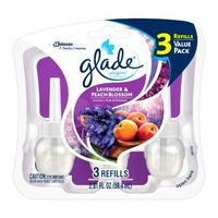 Glade PlugIns Scented Oil Air Freshener, Lavender & Peach Blossom (Pack of 4)