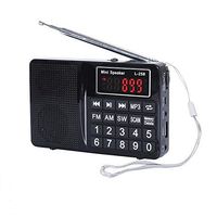 easycare Portable Mini AM FM Radio Clear Speaker Music Player (L-258 Black)