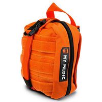My Medic MyFak First Aid Kit - Water Resistant Bag, Bandages, Burn Aids, CPR Shield, Survival First Aid Kit, Airway, Tourniquet, Stainless Steel Instruments - Advanced - Orange