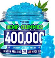 Hemp Gummies 400,000-60 Sweets - Made in USA - Natural Anxiety & Stress Relief - Premium Hemp & Coconut Synergy - Mood & Immunity Support - Ideal Omega 3, 6, 9 Source