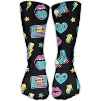 Unisex Breathable Perspiration Cotton Socks Cassette Roller Skates Hearts Ankle Socks Athletic Socks Casual Sport Socks