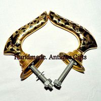 Nautical Gift Decor Solid Brass Splendid Pair Vintage Heavy Brass Lever Door Handles