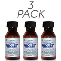 Germa Gential Violet. First Aid Antiseptic. Prevent Skin Infection in Minor Scrapes, Cuts and Burns. 1 Oz. Pack of 3