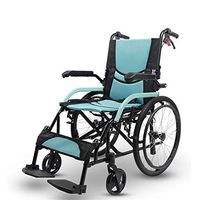 Hand-Push Wheelchair Aluminum Light Folding Manual Wheelchair Mobile Device, Compact Transport Wheelchair with handbrake, Disabled Elderly Scooter Wheelchair