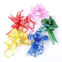 EORTA 100 Pieces Pull Bows Gift Knot Ribbons with Glittering Strings Gift/Flower/Basket Wrapping Decoration for Crafts Christmas Valentine Festival Wedding Birthday Party, Multicolor, 35 cm/13.7"