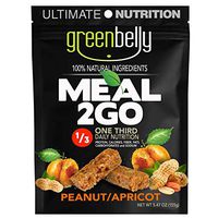 Greenbelly Backpacking Meals - Backpacking Food, Appalachian Trail Food Bars, Ultralight, Non-Cook, High-Calorie, Gluten-Free, Ready-to-Eat, All Natural Meal Bars (Peanut Apricot, 12 Meals)