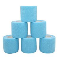 COMOmed Self Adherent Cohesive Bandage FDA Approved 2"x5 Yards First Aid Bandages Stretch Sport Athletic Wrap Vet Tape for Wrist Ankle Sprain and Swelling,Light Blue(6 Rolls)