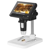 Digital Microscope 4.3" LED Screen Display 720P 10X-1000X Magnification Zoom Camera Video Recorder for Phone Repair Soldering Tool Jewelry Appraisal Biologic