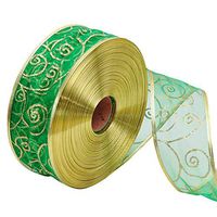 lightclub 200x5cm Glitter Ribbon Wrapping Bow Packaging Belt Xmas Decor Christmas Halloween Ribbons Green