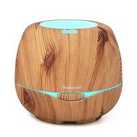 Large Essential Oil Diffuser for Aromatherapy, Aroma Ultrasonic Cool Mist Humidifier-Soothing Color Night Light- Extremely Quiet- 300ml-Brown-for Home, Large Room and Spa by Aromacare
