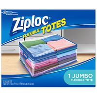 Ziploc Storage Bags for Clothes, Flexible Totes for Easy and Convenient Storage, 1 Jumbo Bag