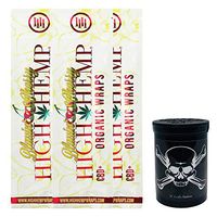 Herb Airtight Container Fresh Kettle with Organic Blazin' Cherry Hemp Wraps Vegan Non-GMO 3 Count DC Crafts Nation - Jolly Roger
