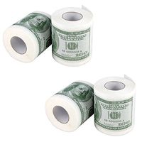 Forum Novelties 74300 R Minch Hundred Fake Dollar Bill Money Novelty Funny Toilet Paper 4 Rolls, Green