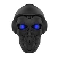 LED Skull Head Shape Speakers, DORNLAT Portable Wireless Bluetooth Speaker with Mic, Cool Creative Art Design Super Bass Stereo Speaker for Halloween, Party, Travel, Outdoor, Home Decor