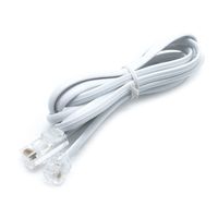 Sscon 5-Pieces Telephone RJ11 6P4C to RJ45 8P8C Interconnect Plug Connector Cable, White