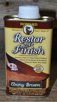 New Howard Restor-A-Finish Ebony Brown Color Wood Furniture Finish Restorer 16oz