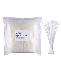 Nylon Zip Ties (Pack of 1000pcs) 8 Inch with Self Locking Cable Ties (White)