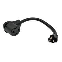 Parkworld 60615 Household Regular 5-15 Plug Male to Dryer 14-30 Receptacle 4-Prong Female Adapter Cord, Two hots bridged in Female