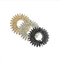 UEETEK 3pcs Chinese Medicine Acupressure Massage Rings (Gold/Silver/Black)