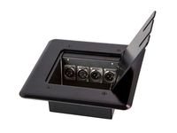 Monoprice Floor Box 4-Channel 2 XLR Female 2 XLR Male for Connecting Recording Equipment, Video, Speakers, or Monitors - Stage Right Series