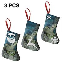 Christmas Tree and Fireplace Decoration Turtle Swims Sea Fantastic for Funny Xmas Party