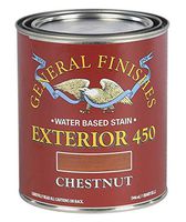 General Finishes Exterior 450 Water Based Wood Stain, 1 Quart, Chestnut
