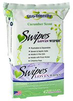 Swipes Lovin All Natural Intimate Feminine Wipes | Aloe & Vitamin E, Free of Chlorine & Dyes, pH-Balanced & Flushable | Cucumber, 42 Count, 1 Pack