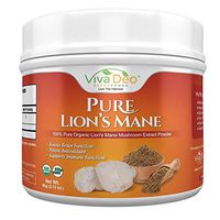Organic Lions Mane Mushroom Extract - VIVA DEO Pure – 60 Grams Powder, Zero Fillers - Powerful, Lion Mane Nootropic for Transforming Brain Fog into Focus, Energy & Clarity – 60 Servings