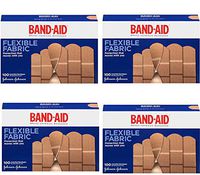 Band-Aid Brand Flexible Fabric Adhesive Bandages, Assorted Sizes qEipAN, 4Pack (100 Count)