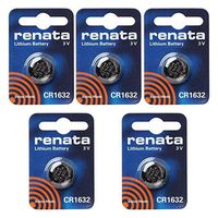 Renata CR1632 Cell Coin Button Lithium Battery 3V Tag Watch Key x5 Made in Swiss