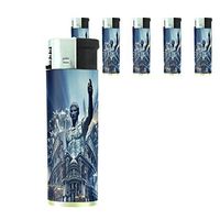 Perfection In Style Roman Empire D6 Butane Refillable Electronic Lighter Set of 5 Pieces